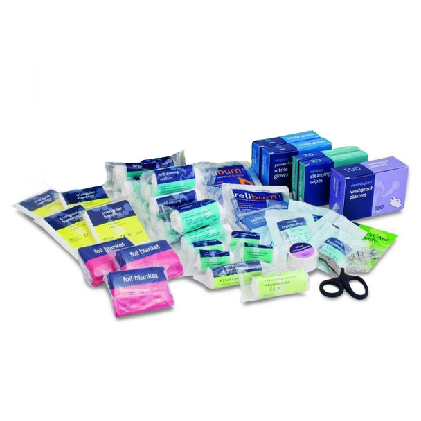 the contents of BS 8599-1 Large First Aid Kit Refill