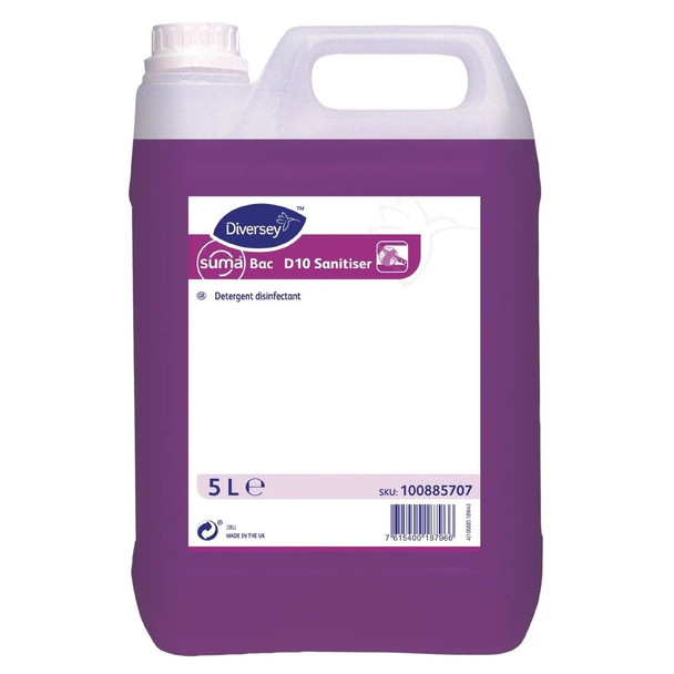 Suma Bac D10 All Purpose Cleaner Sanitiser 5Ltr Concentrate