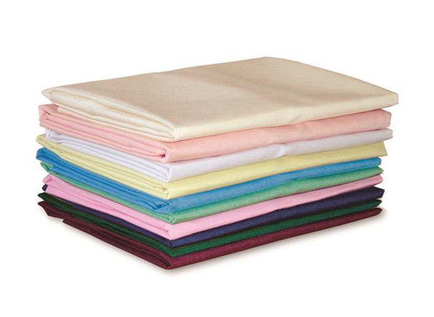 Multiple colours of Double Flat Sheets stacked on top of each other