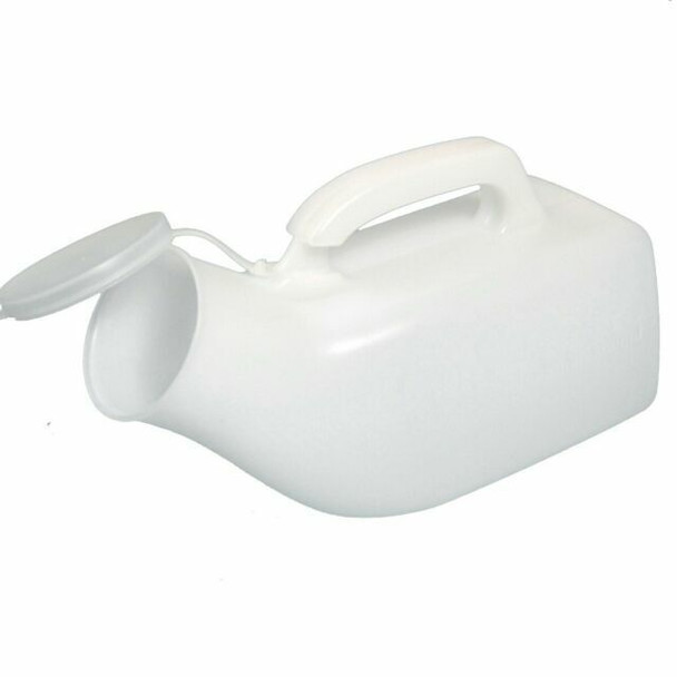 Plastic Male Urinal Bottle And Lid With Handle