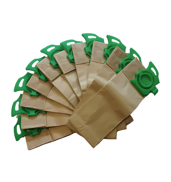 Group of SEBO Dart Hoover Bags stacked on top of each other