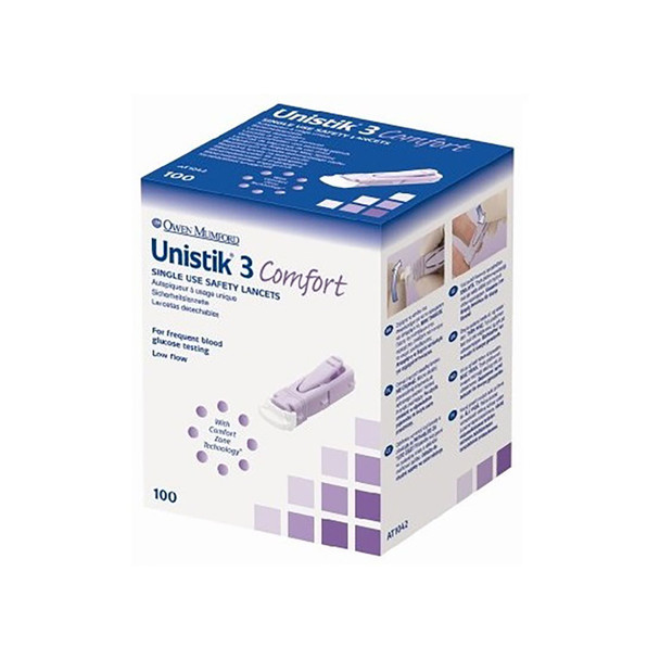 Unistik 3 Lancets Comfort 100 Pack