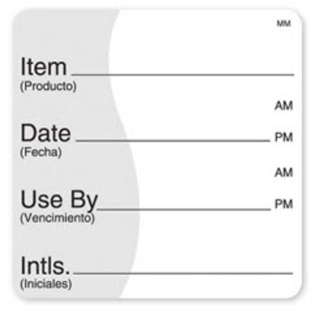 Use By Food Label 2 x 2 Inches