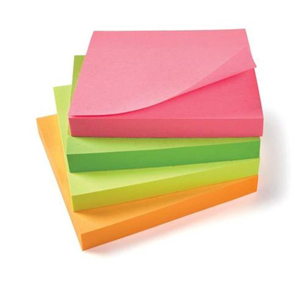 Re-Move Notes 3X3 Neon Asst 12 Pack