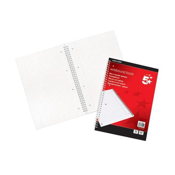 Spiral Notepad Sidebound Ruled 100 Pages A4 10 Pack