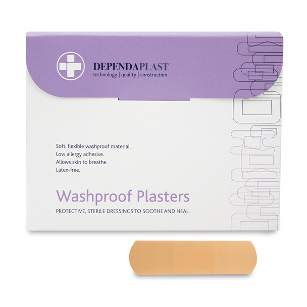 Washproof Plasters Fingertip 50 Pack