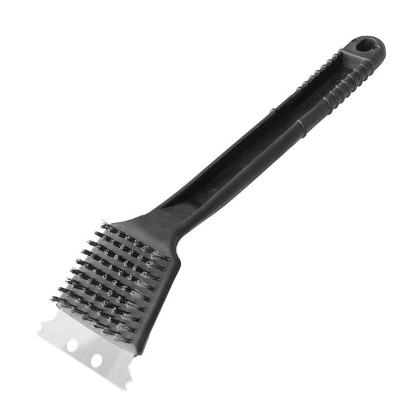 Side shot of Grill Brush with Scraper.