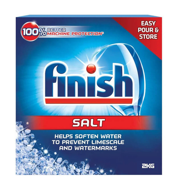 Full shot of Finish Dishwasher Salt 2Kg.