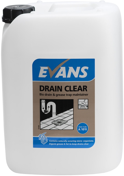 Full shot of Evans Drain Clear Drain And Grease Trap Maintainer 10 Ltr.