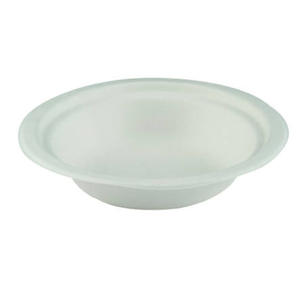 Full shot of Compostable Bagasse Bowls 400ml 178mm.