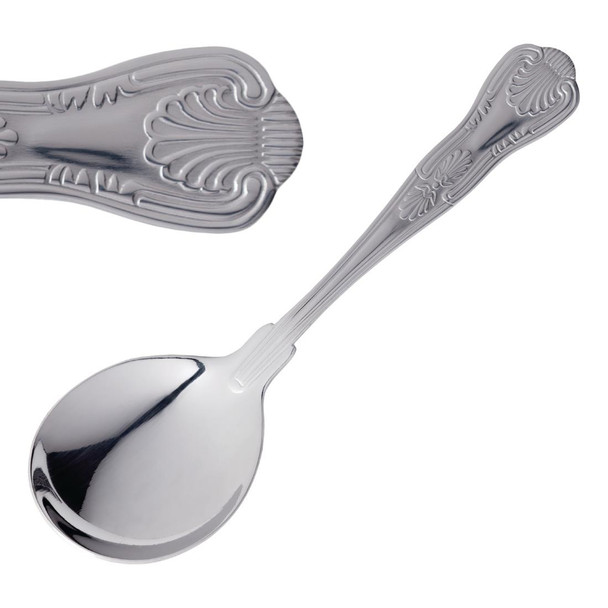 Back portion of Olympia Kings Soup Spoon.