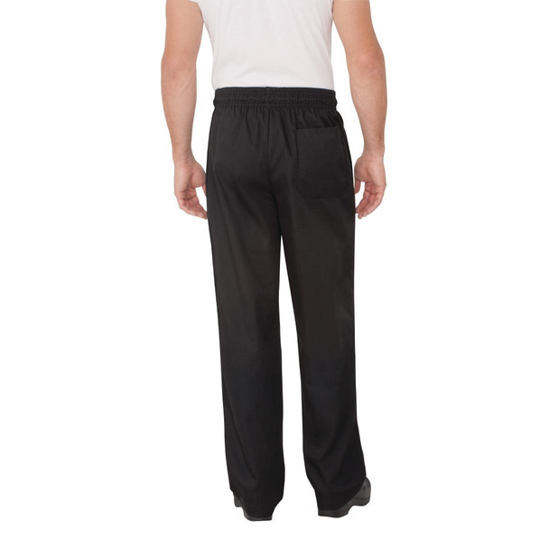 Back view of Chef Works Essential Baggy Trousers Black.