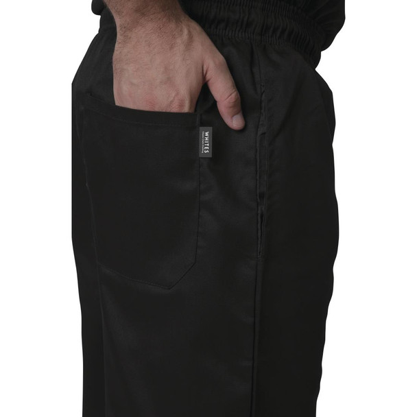 Side pocket of Whites Vegas Chef Trousers Polycotton Black XL.