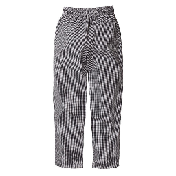 Full view of Whites Unisex Vegas Chefs Trousers Black and White Check L.