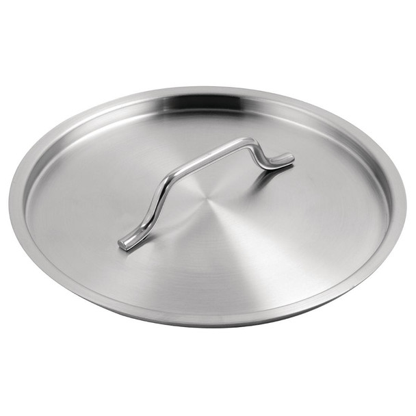 Full view of  Vogue Stainless Steel Saucepan Lid 200mm