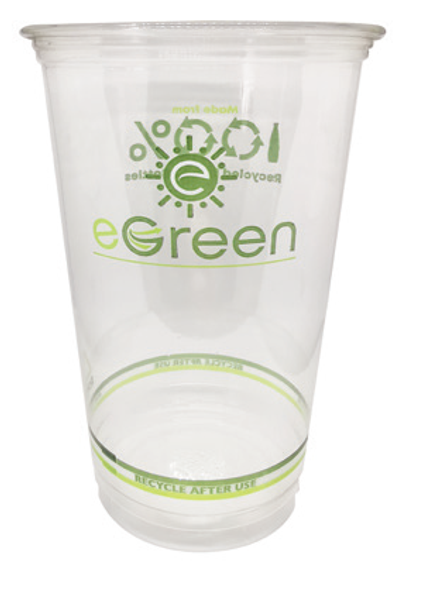 eGreen Go Green 100% Recyclable rPet Printed Pint Cup CE Marked