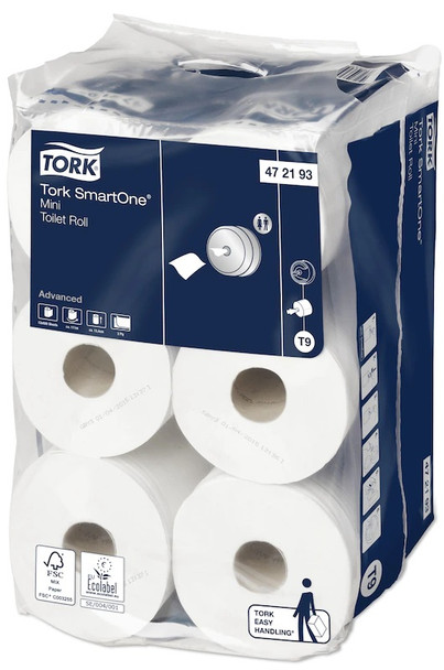 Tork SmartOne Mini Toilet Roll 47 21 93  12 Pack