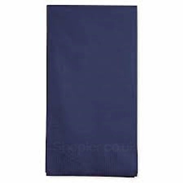 100 Pack 3 Ply Dark Blue Paper Napkin 8 Fold 40 x 40 cm