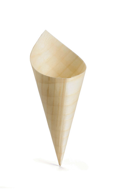 Disposable Bamboo Serving Cone Large 7 x 18cm