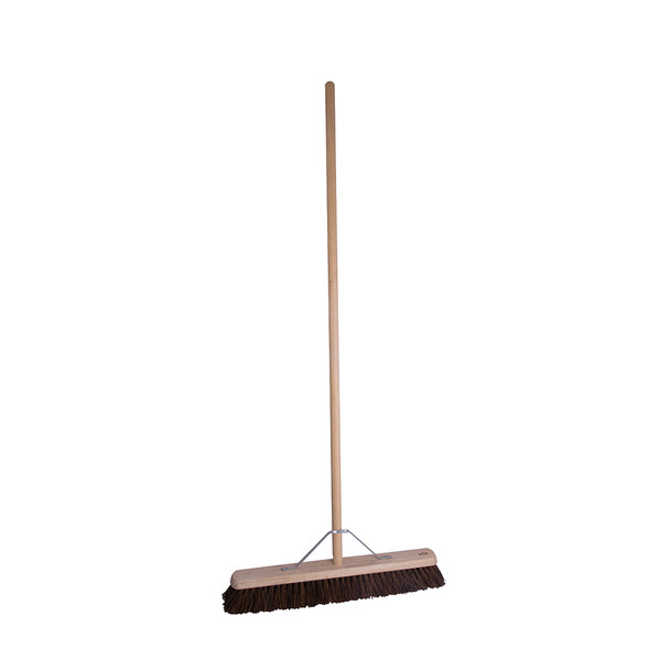 24 Inch Wooden Stiff Broom With Metal Stays