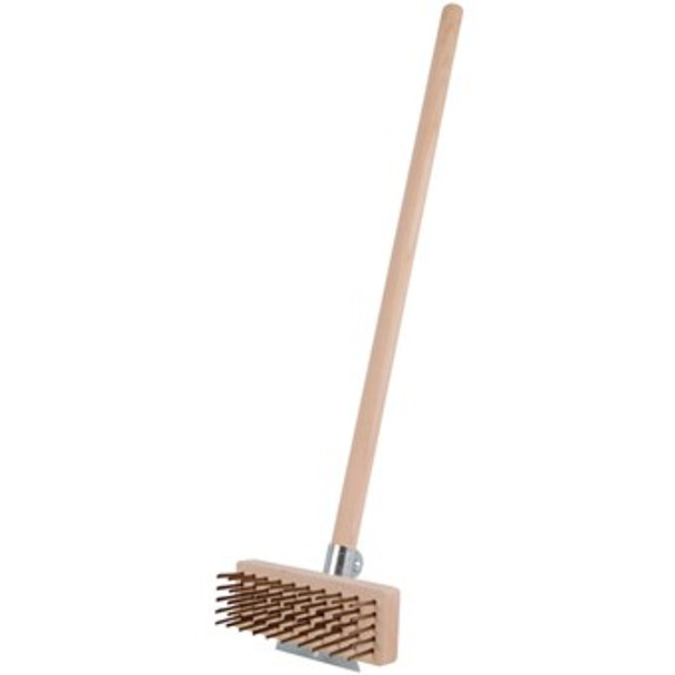 Chargrill Brush With Scraper And Long Handle