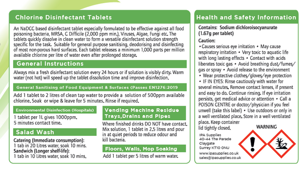 Excellence Chlorine Disinfectant Tablets 200 Pack