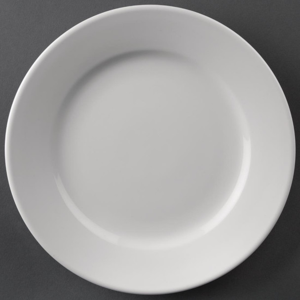 Olympia Athena Wide Rimmed Plates 165mm White 12 Pack CC206