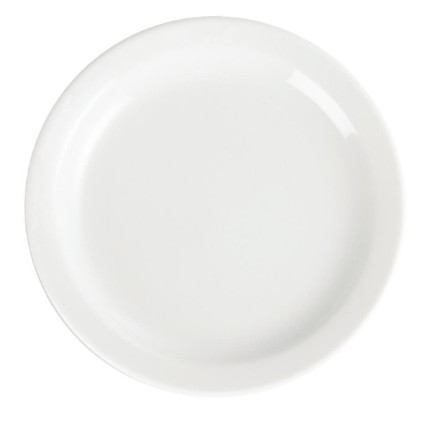 Olympia Whiteware Narrow Rimmed Plates 150mm 12 Pack CB486