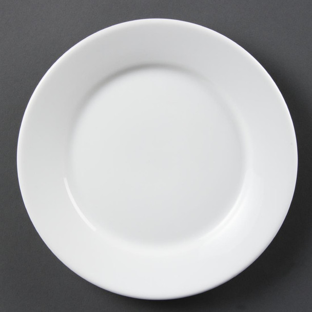 Olympia Whiteware Wide Rimmed Plates 230mm 12 Pack CB480