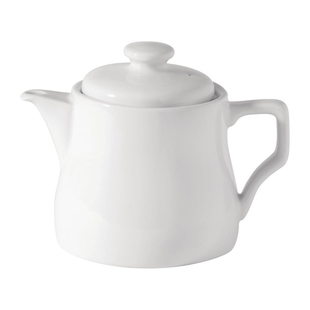 Utopia Titan Teapots White 460ml 6 Pack CW324