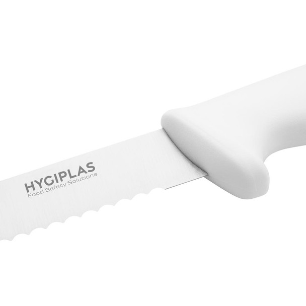 Hygiplas Serrated Slicer White 25.5cm C883