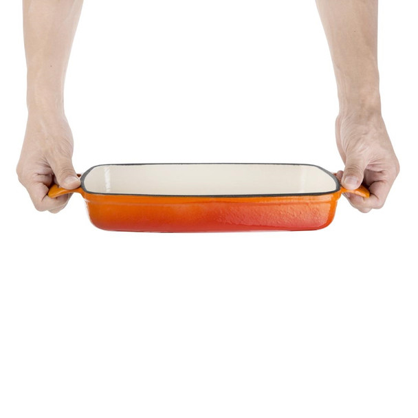 Vogue Orange Cast Iron Casserole Dish 1.8Ltr GH321