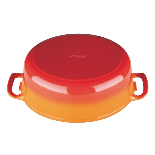 Vogue Orange Oval Casserole Dish 6Ltr GH312