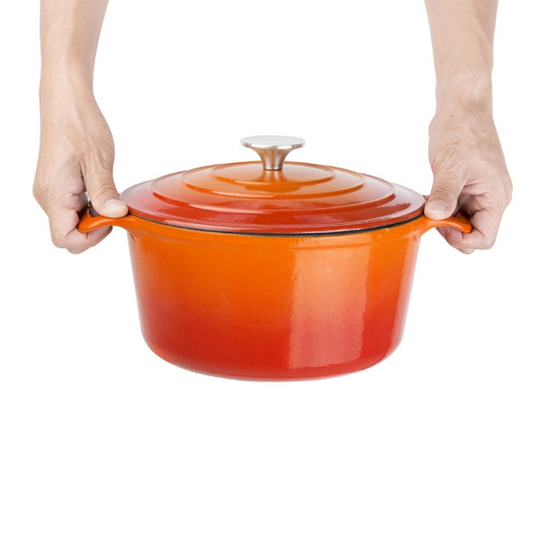 Vogue Orange Round Casserole Dish 4Ltr GH303