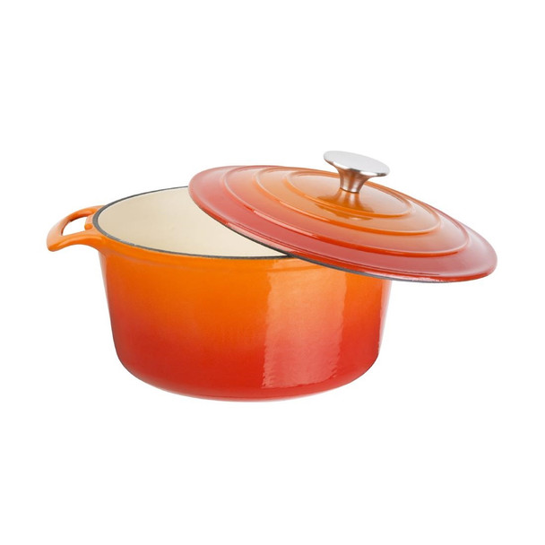 Vogue Orange Round Casserole Dish 4Ltr GH303