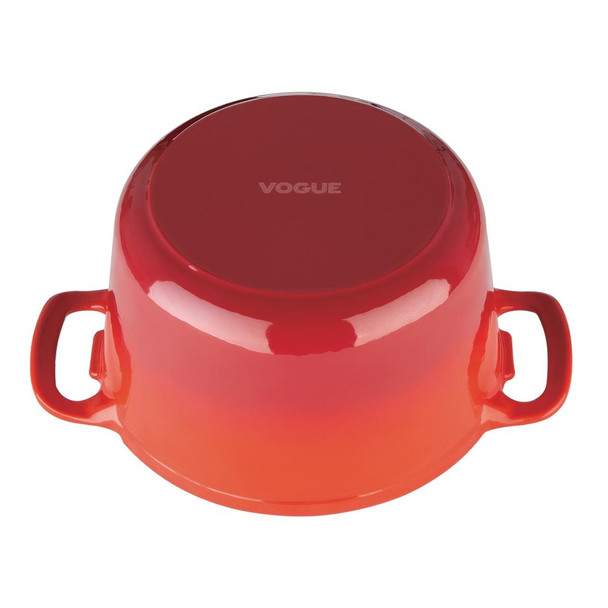 Vogue Red Round Casserole Dish 4Ltr GH305