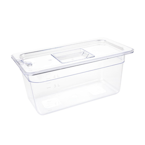 Vogue Polycarbonate 1/3 Gastronorm Container 150mm Clear U234