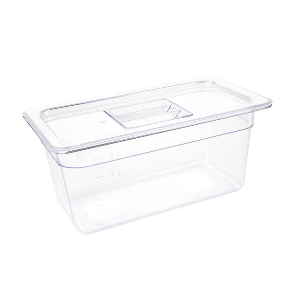 Vogue Polycarbonate 1/3 Gastronorm Container 150mm Clear U234