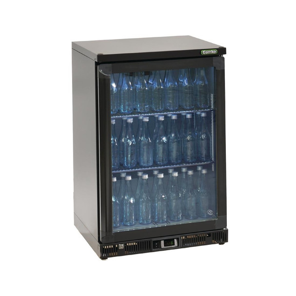 Gamko Bottle Cooler - Single Hinged Door 150 Ltr Black CE550