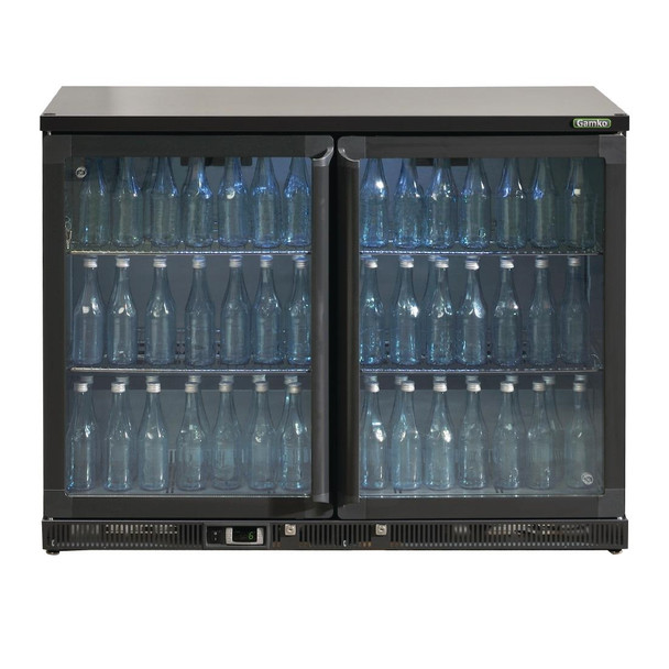 Gamko Bottle Cooler - Double Hinged Door 275 Ltr Black CE554