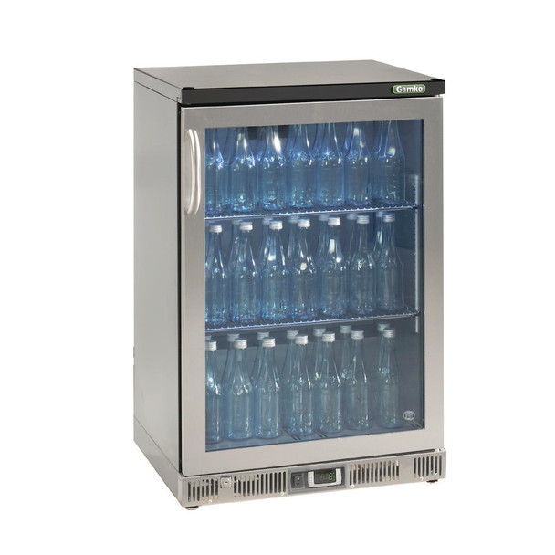 Gamko Bottle Cooler - Single Hinged Door 150 Ltr Stainless Steel CE558