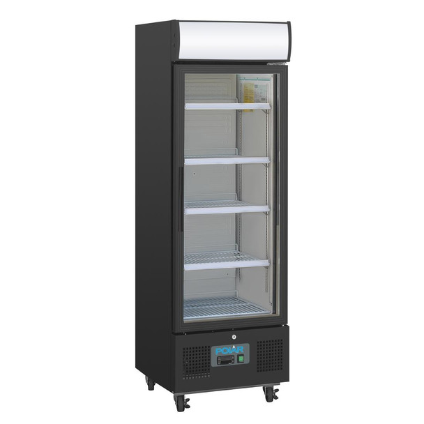 Polar G-Series Upright Display Fridge 218Ltr Black GH426