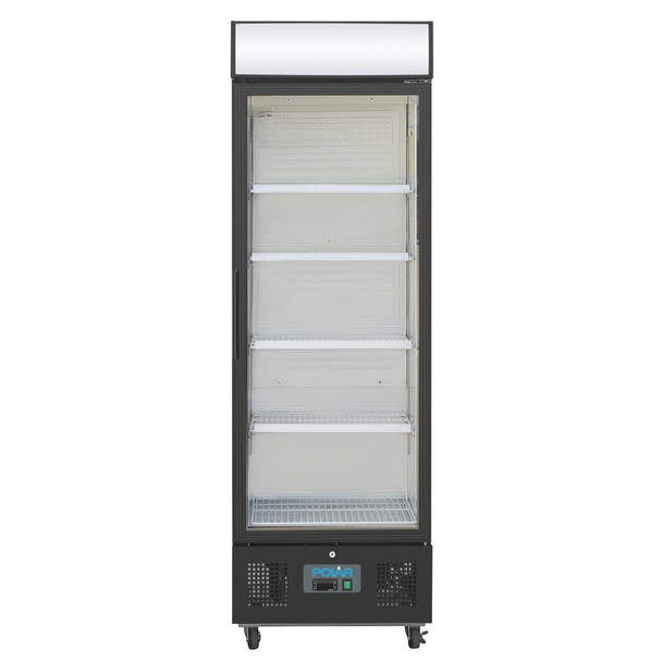Polar G-Series Upright Display Fridge 368Ltr Black GH427