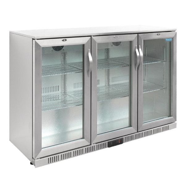Polar G-Series Back Bar Cooler with Hinged Doors Stainless Steel 330Ltr GL009