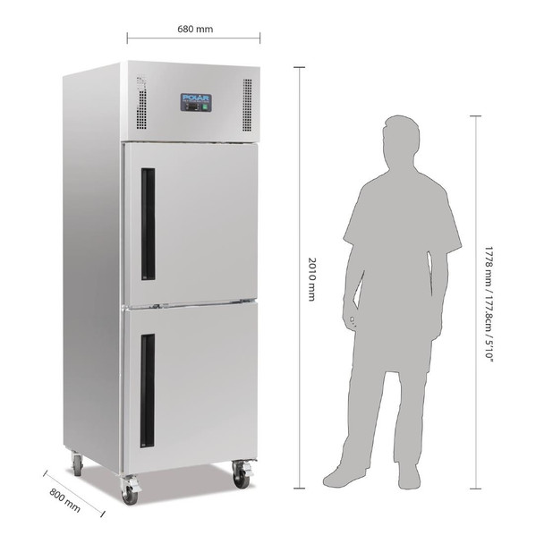 Polar G-Series Upright Stable Door Gastro Freezer 600Ltr CW194