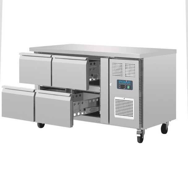 Polar U-Series Four Drawer Gastronorm Counter Fridge DA547