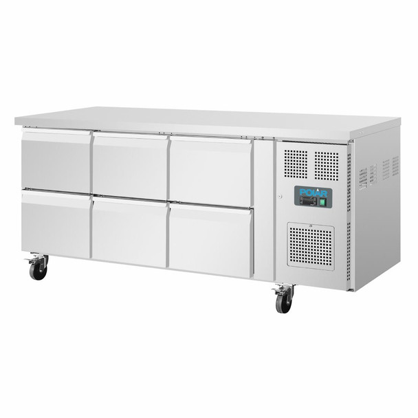 Polar U-Series Six Drawer Gastronorm Counter Fridge DA548