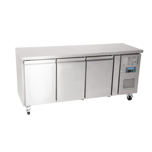 Polar U-Series Triple Door Counter Fridge 339Ltr G378