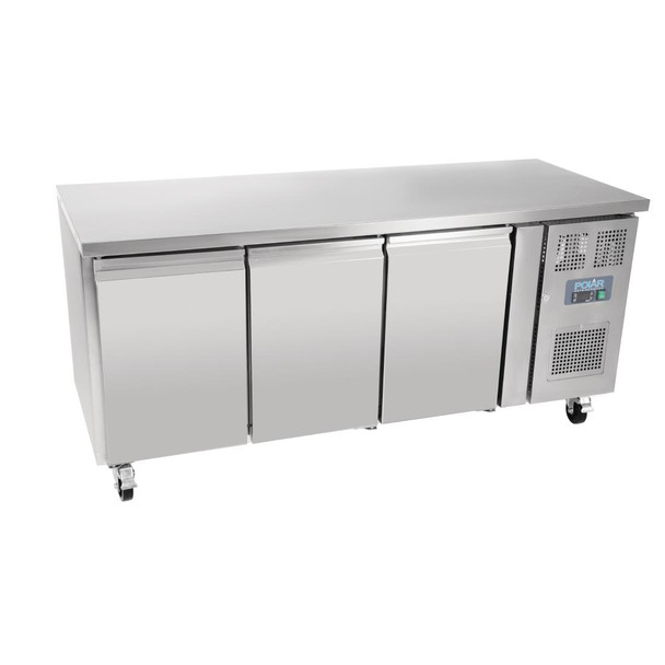 Polar U-Series Triple Door Counter Fridge 417Ltr G597