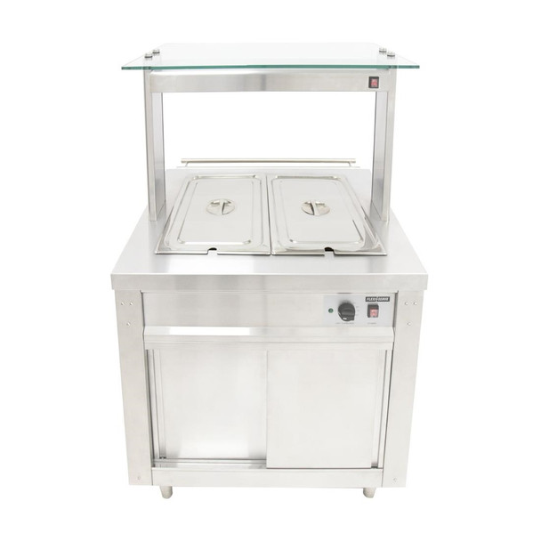 Parry Flexi-Serve Hot Cupboard with Wet Bain Marie Top and Quartz Heated Gantry FS-HBW2PACK CH190